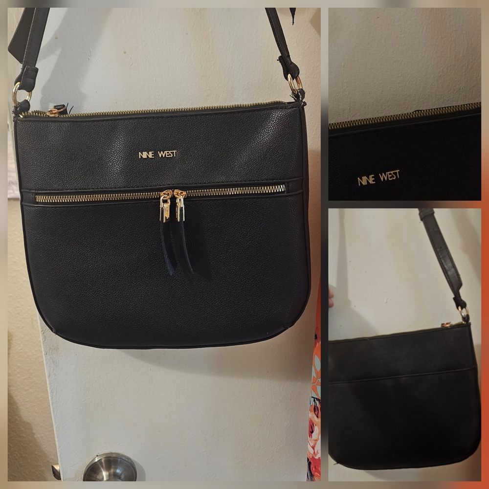 Bundle Only Do Not Buy Alone Nine West Black Crossbody Bag with Gold Accents